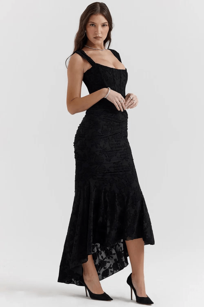 Maxi Jurk Dames Ronde Hals Lange Mouwen Casual