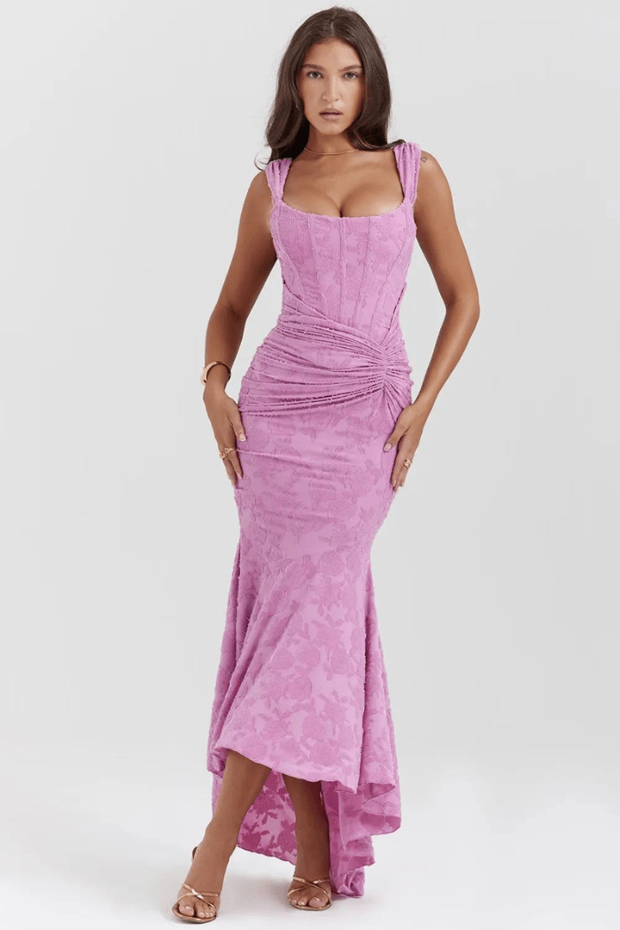 Maxi Jurk Dames Ronde Hals Lange Mouwen Casual