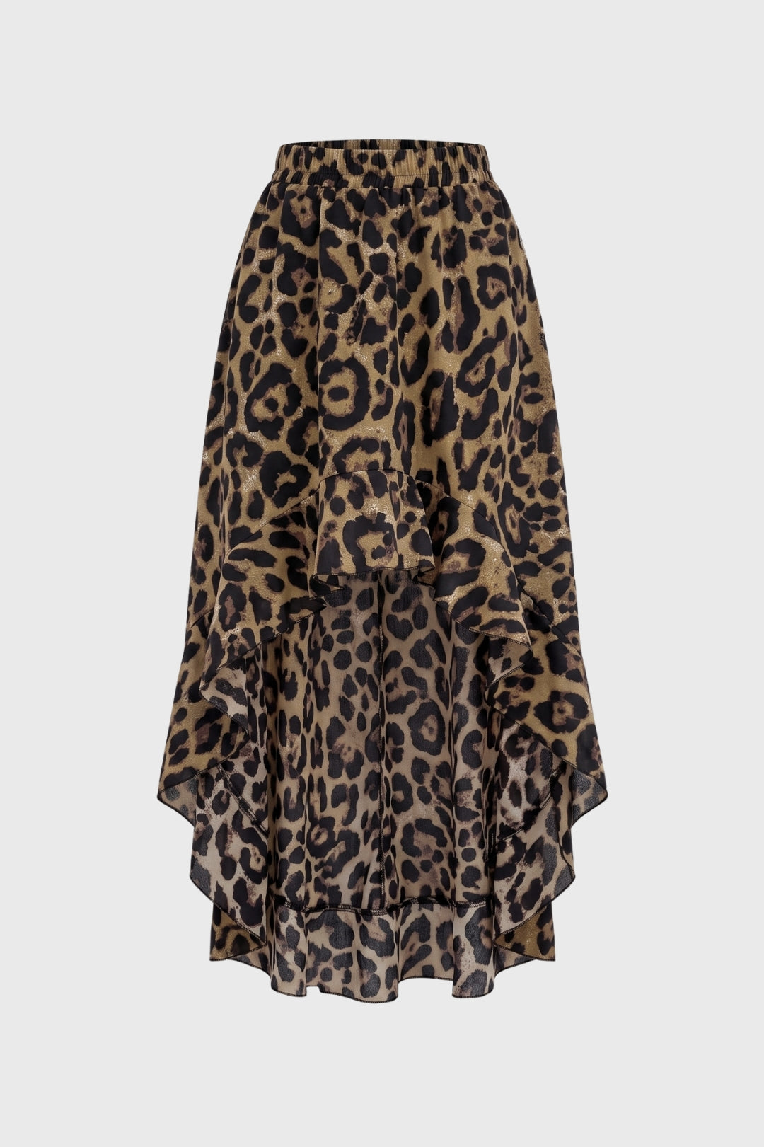 Midi Rok Dames Asymmetrisch Elastische Taille Print Casual
