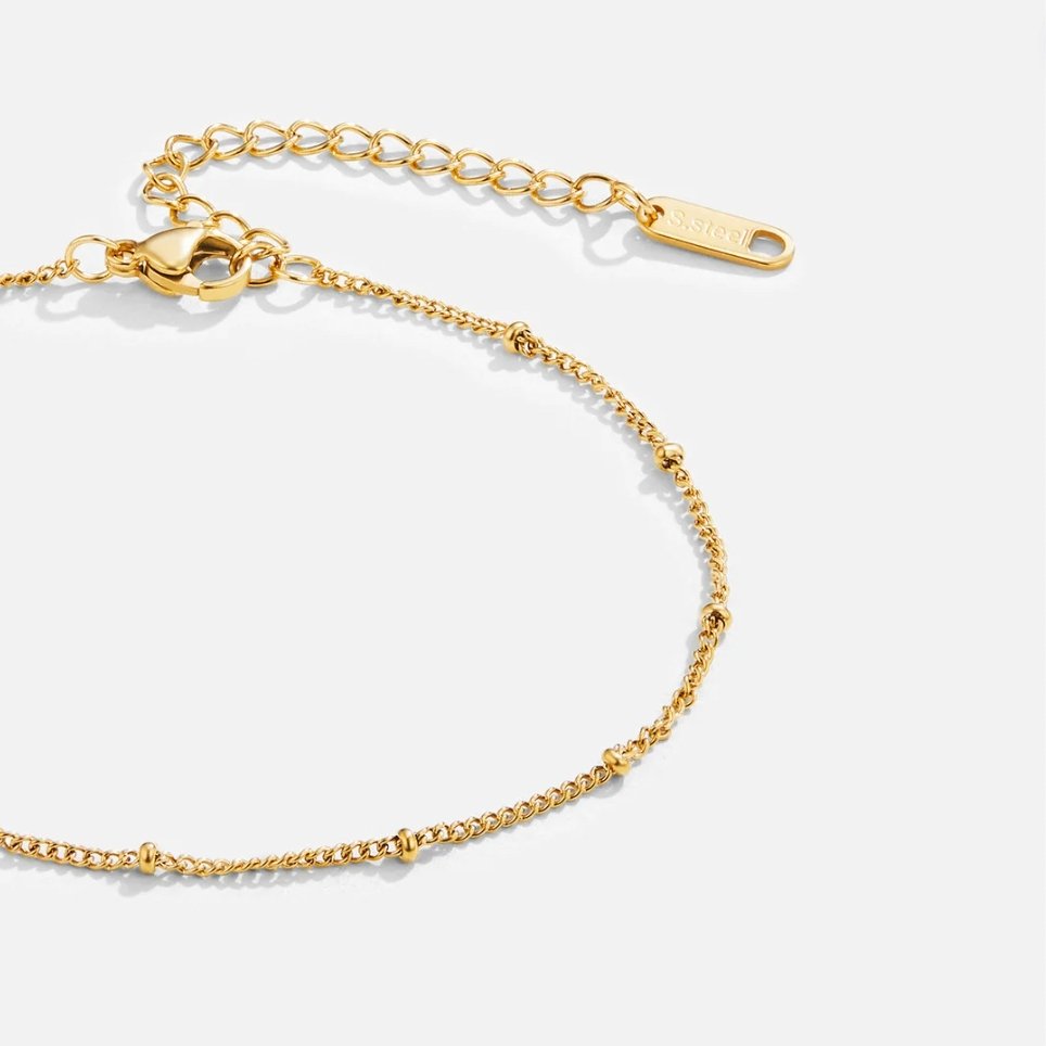 Mira Beaded Gouden Enkelband