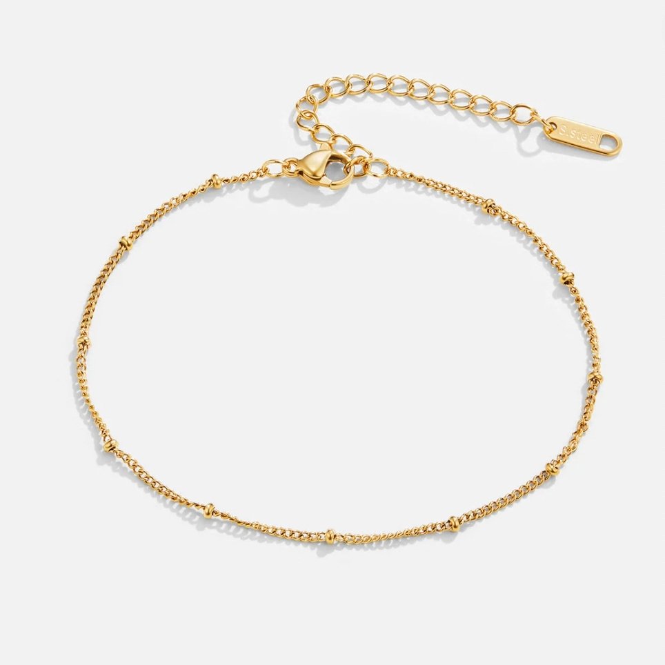 Mira Beaded Gouden Enkelband