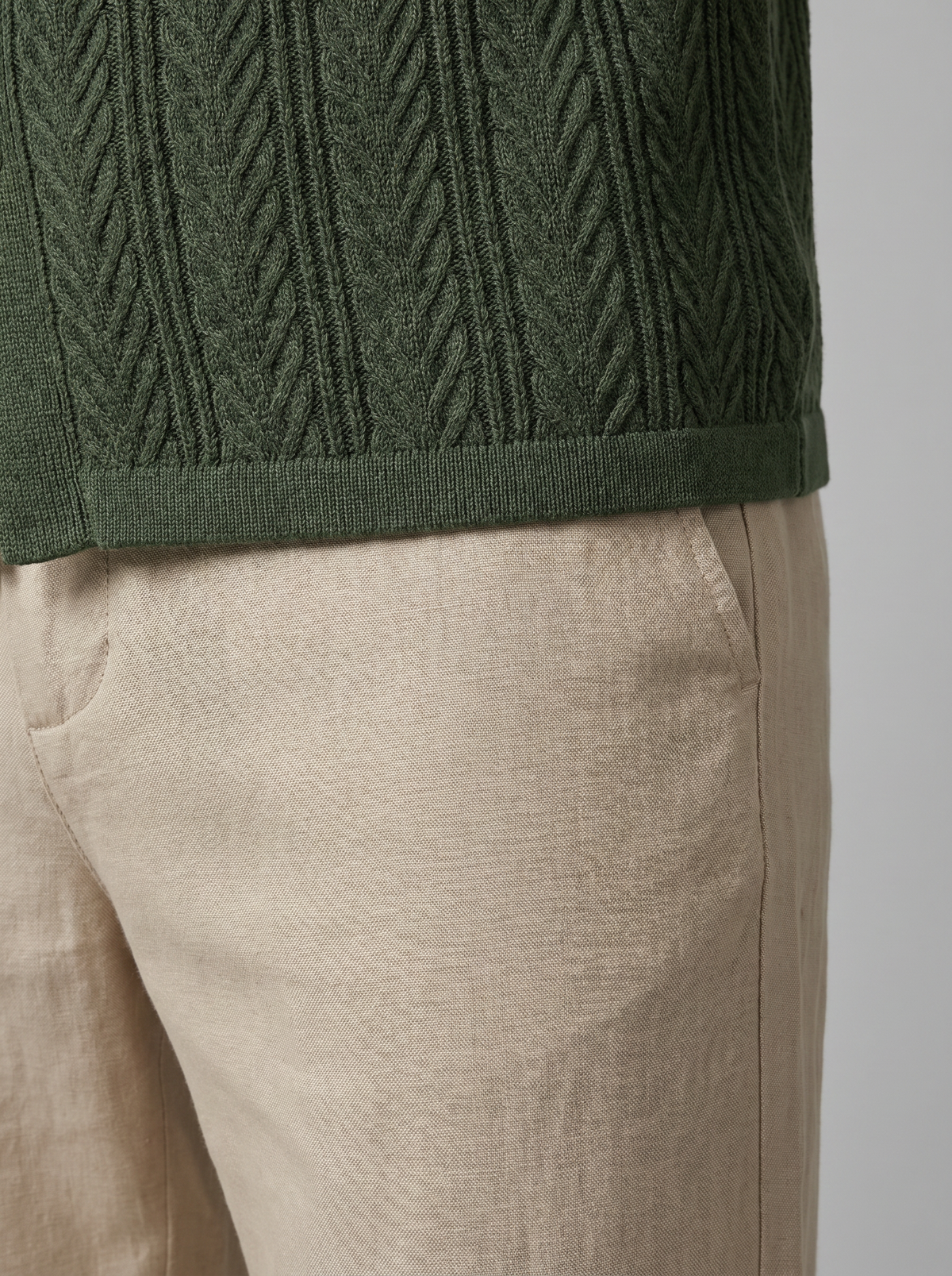Open-Knit Shirt Trousers Set Heren Zomer Casual