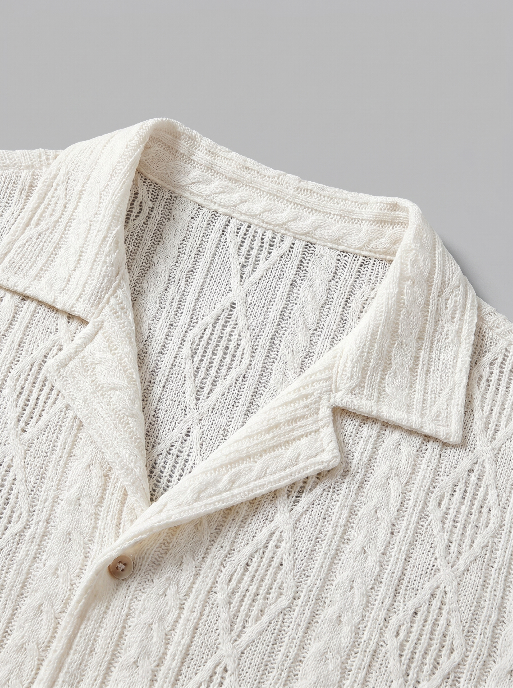 Open-Knit Shirt Trousers Set Heren Zomer Casual