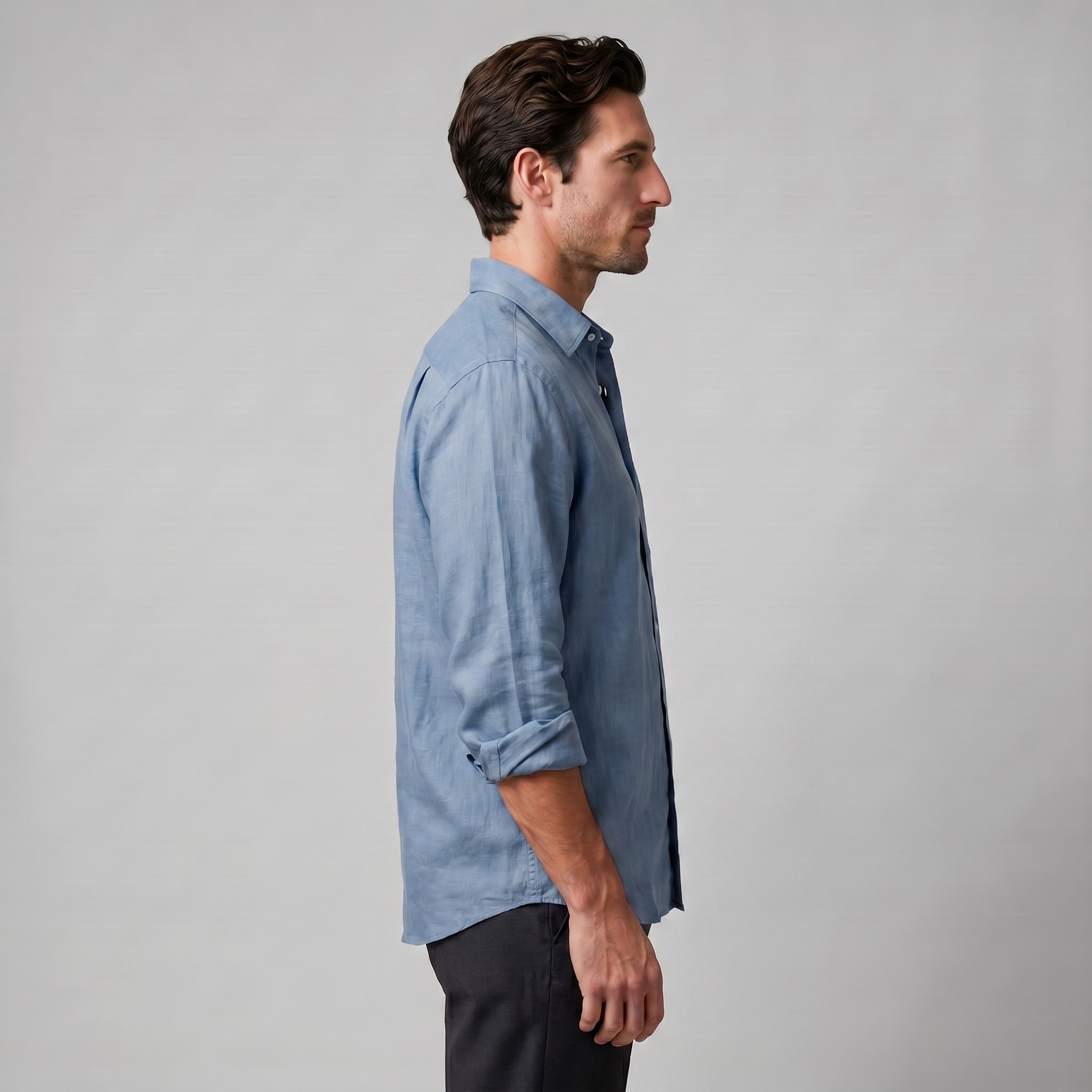 Overhemd Heren Oversized Lange Mouwen Casual