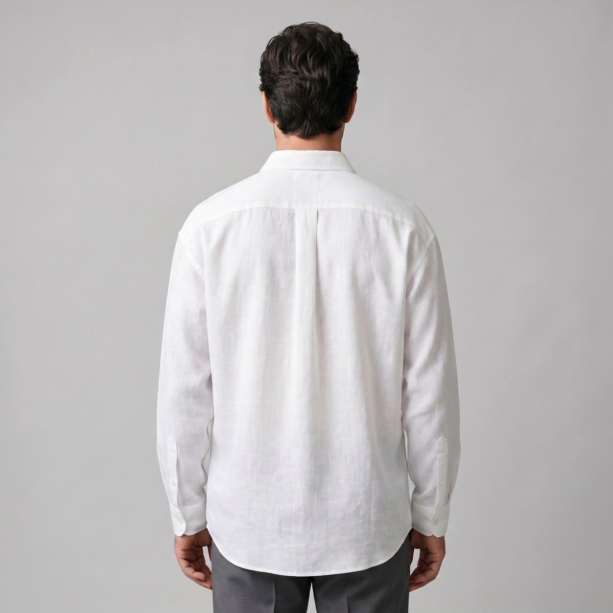 Overhemd Heren Oversized Lange Mouwen Casual
