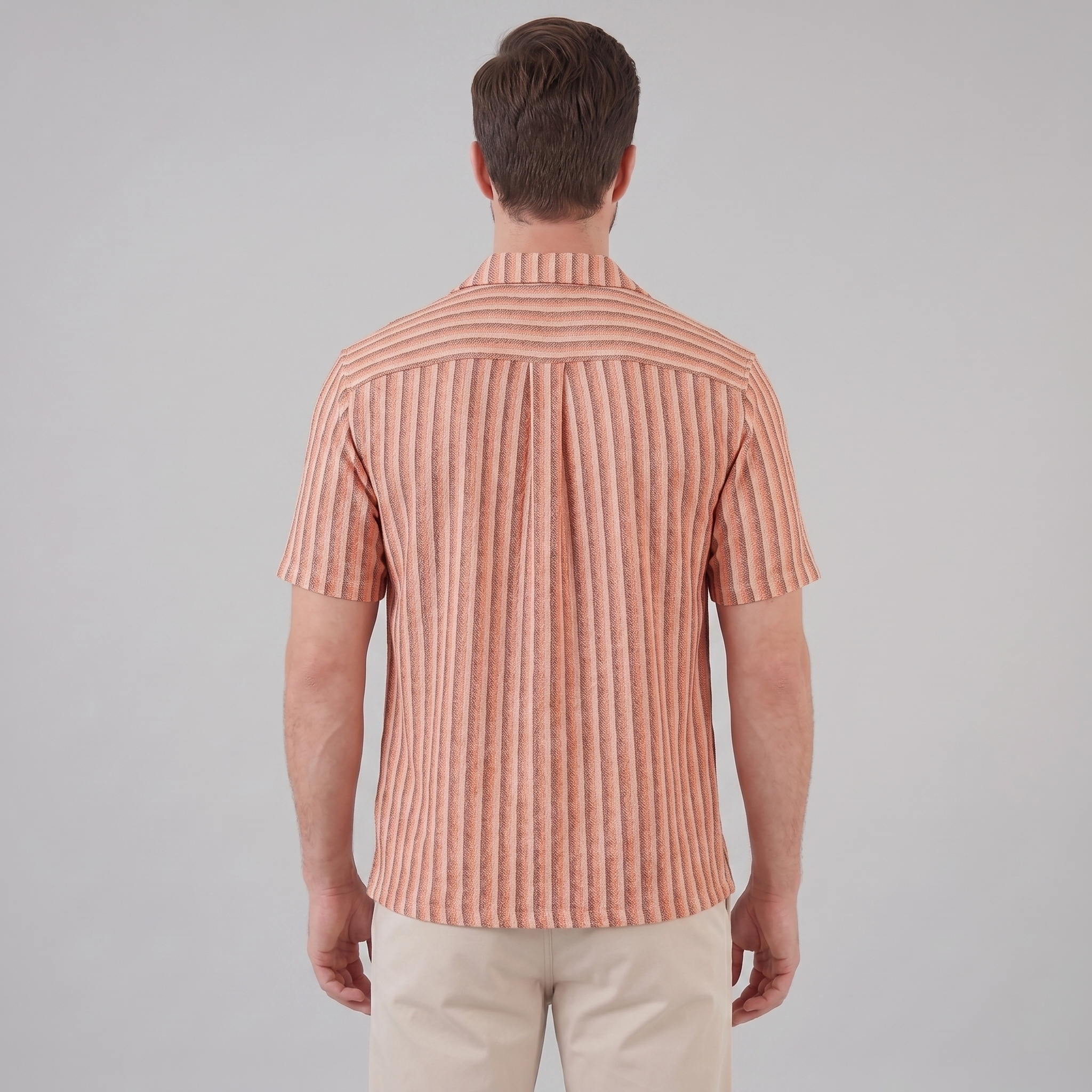 Overhemd Heren Verticale Strepen Resort Casual Zomer