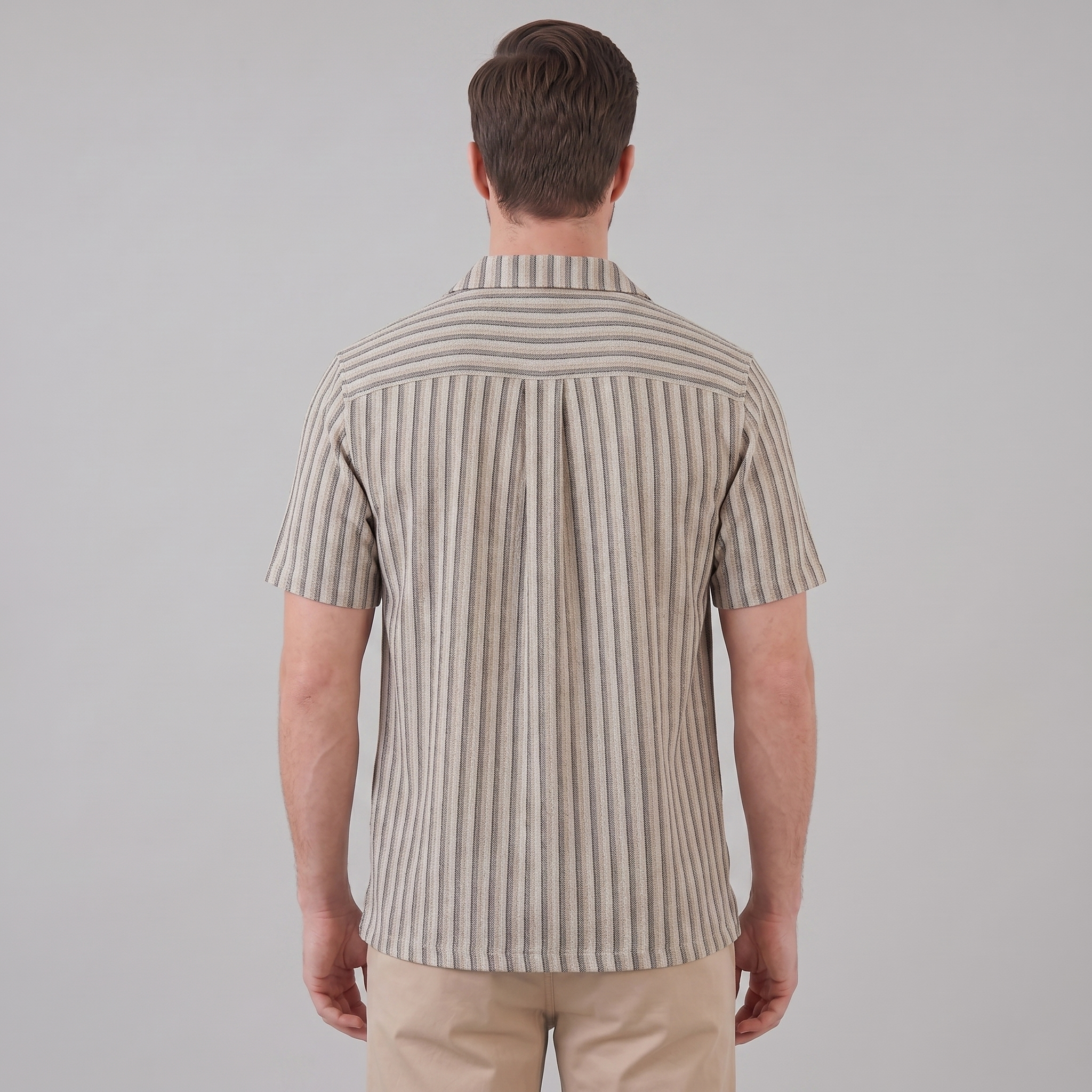 Overhemd Heren Verticale Strepen Resort Casual Zomer