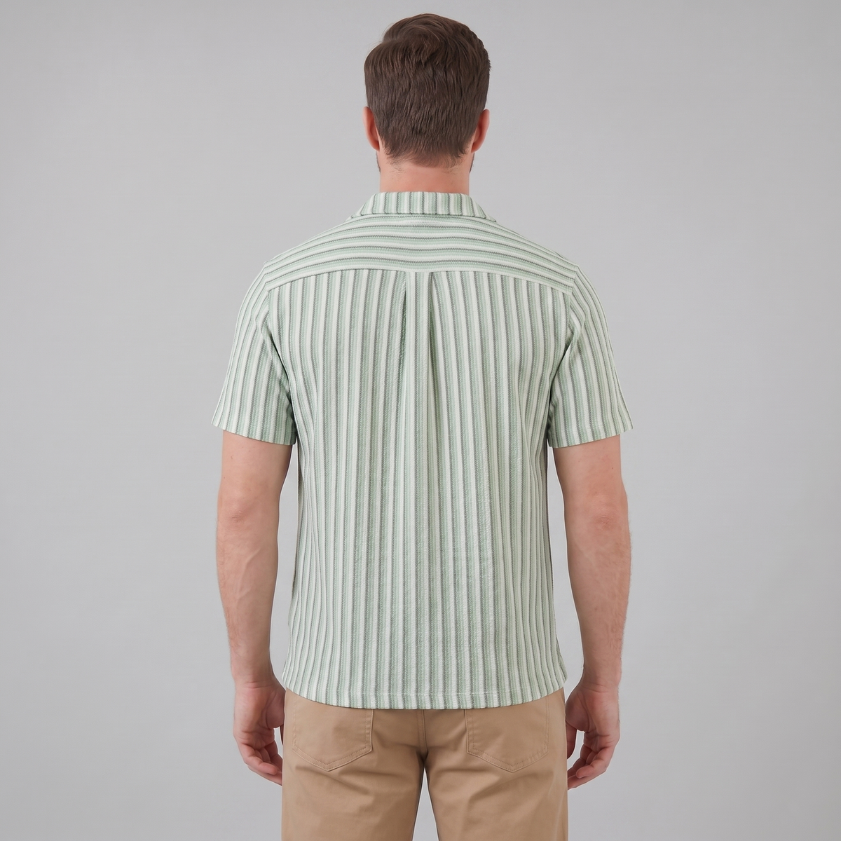 Overhemd Heren Verticale Strepen Resort Casual Zomer