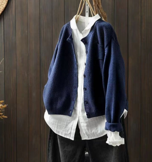 Oversized Cardigan voor Dames met Zakken en een Luxe uitstraling