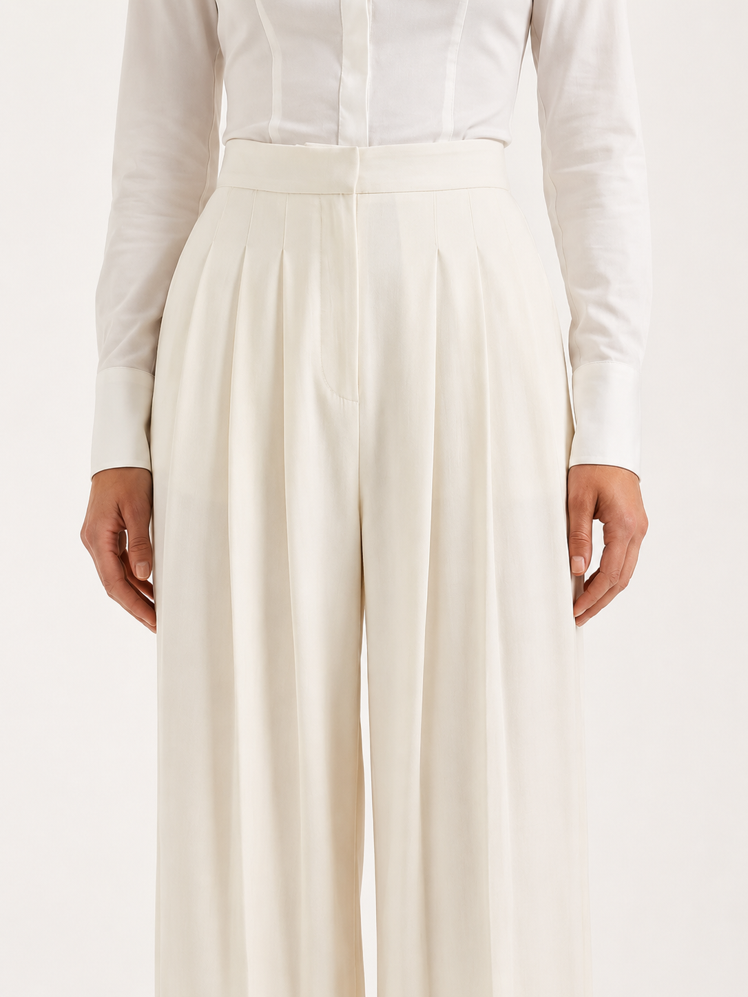 Plissébroek Dames Hoge Taille Wijde Pijp