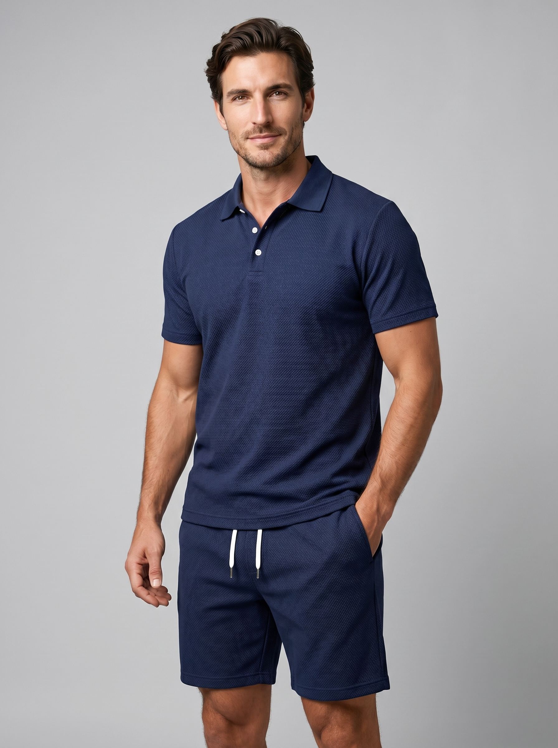 Polo En Shorts Set Heren Zomer Casual