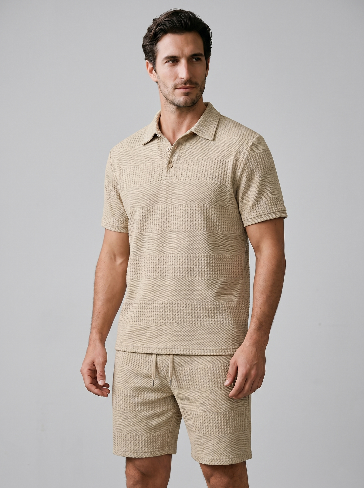 Poloshirt En Shorts Set Heren Casual Zomer