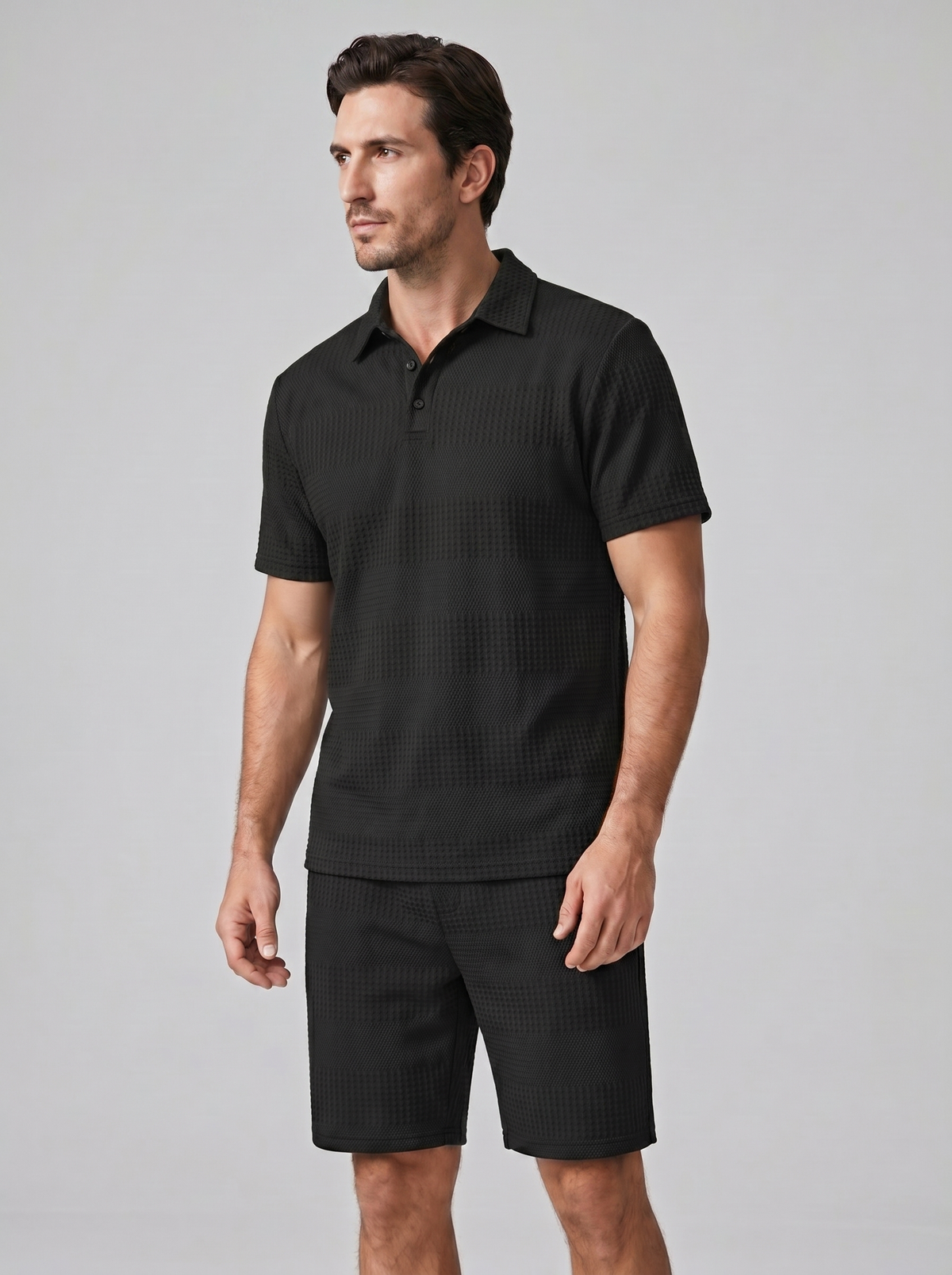 Poloshirt En Shorts Set Heren Casual Zomer