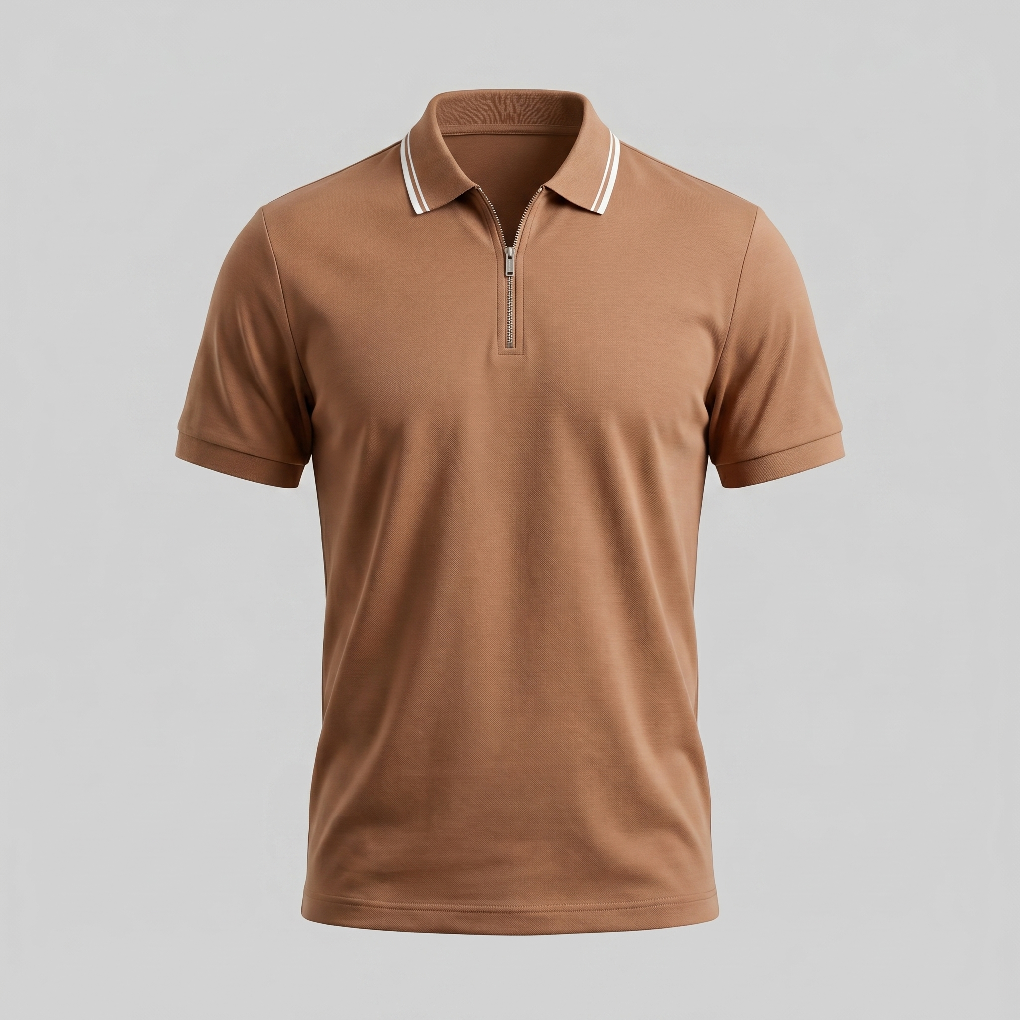 Poloshirt Heren Korte Mouwen Rits Casual