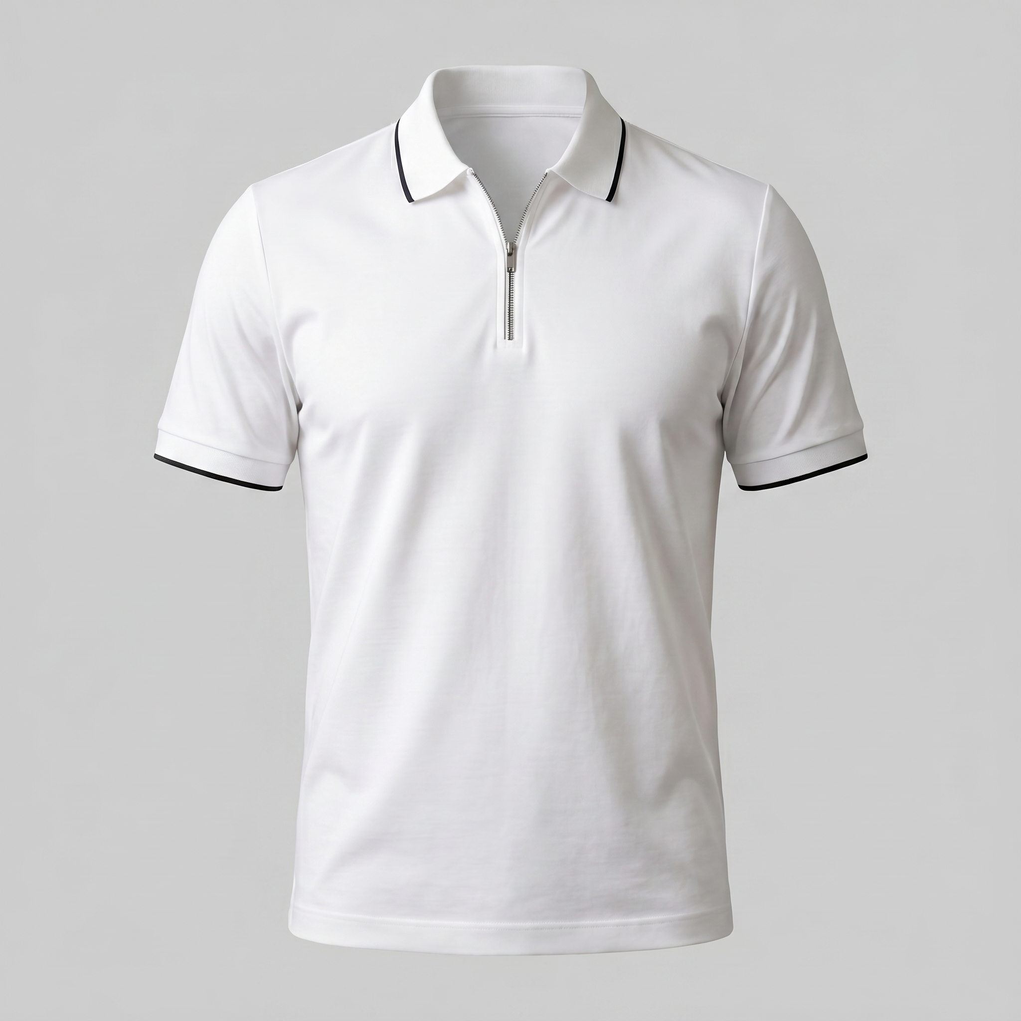 Poloshirt Heren Korte Mouwen Rits Casual