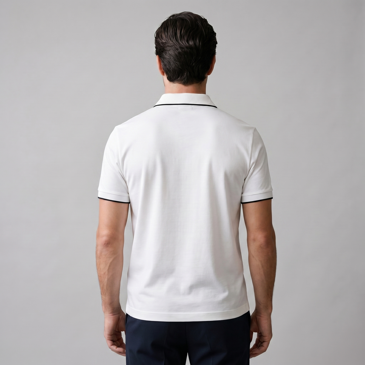 Poloshirt Heren Korte Mouwen Rits Casual