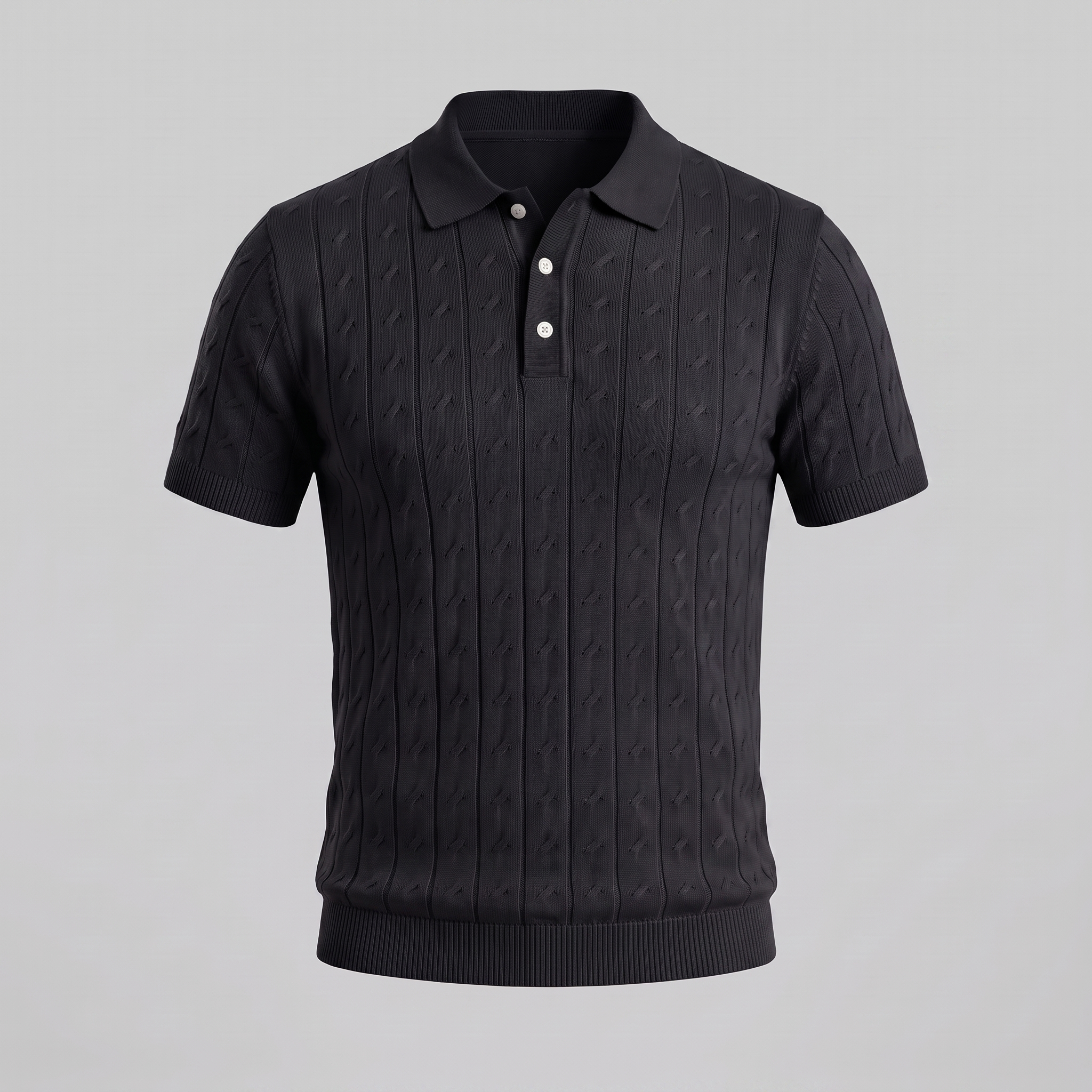 Poloshirt Heren Textured Knit Casual Zomer