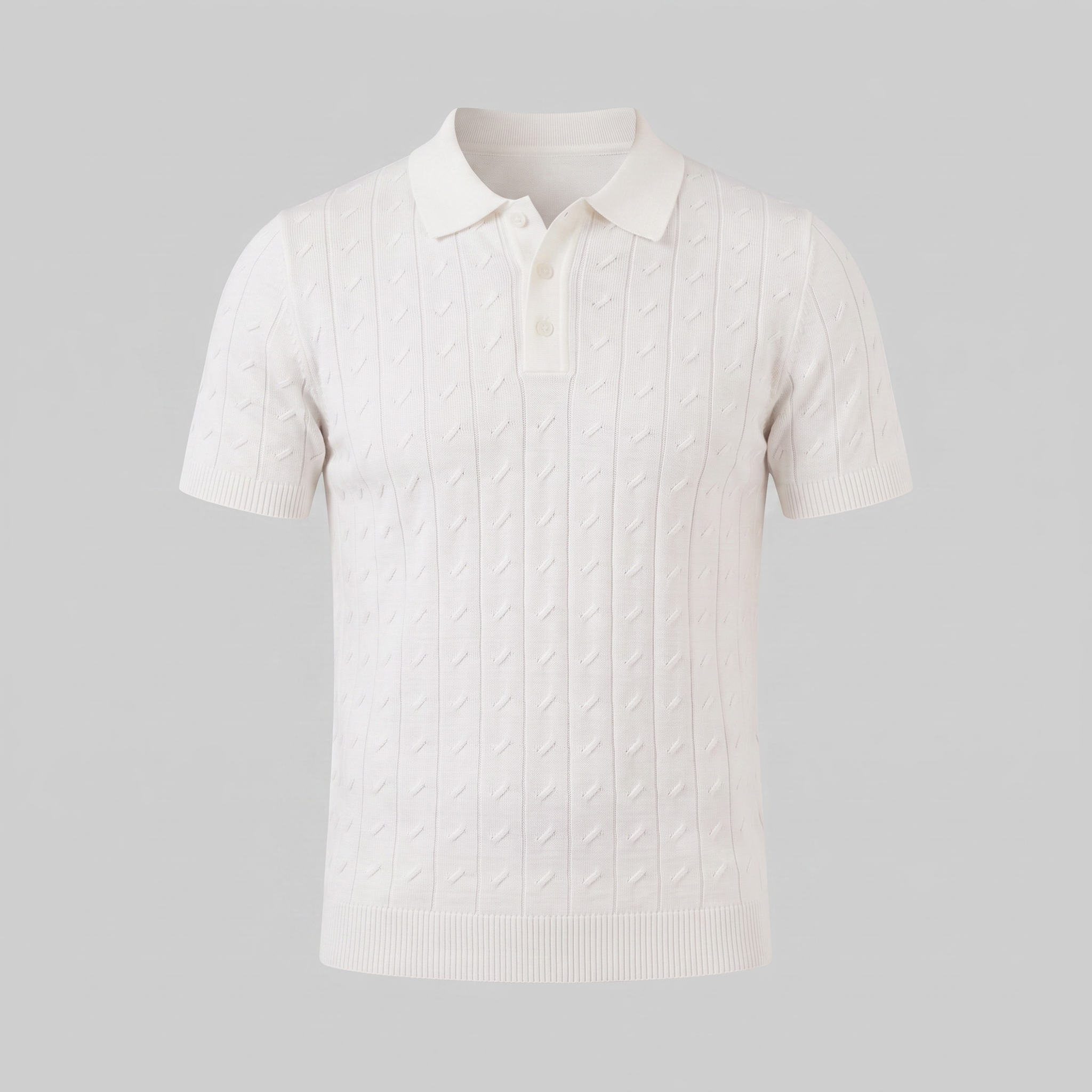 Poloshirt Heren Textured Knit Casual Zomer