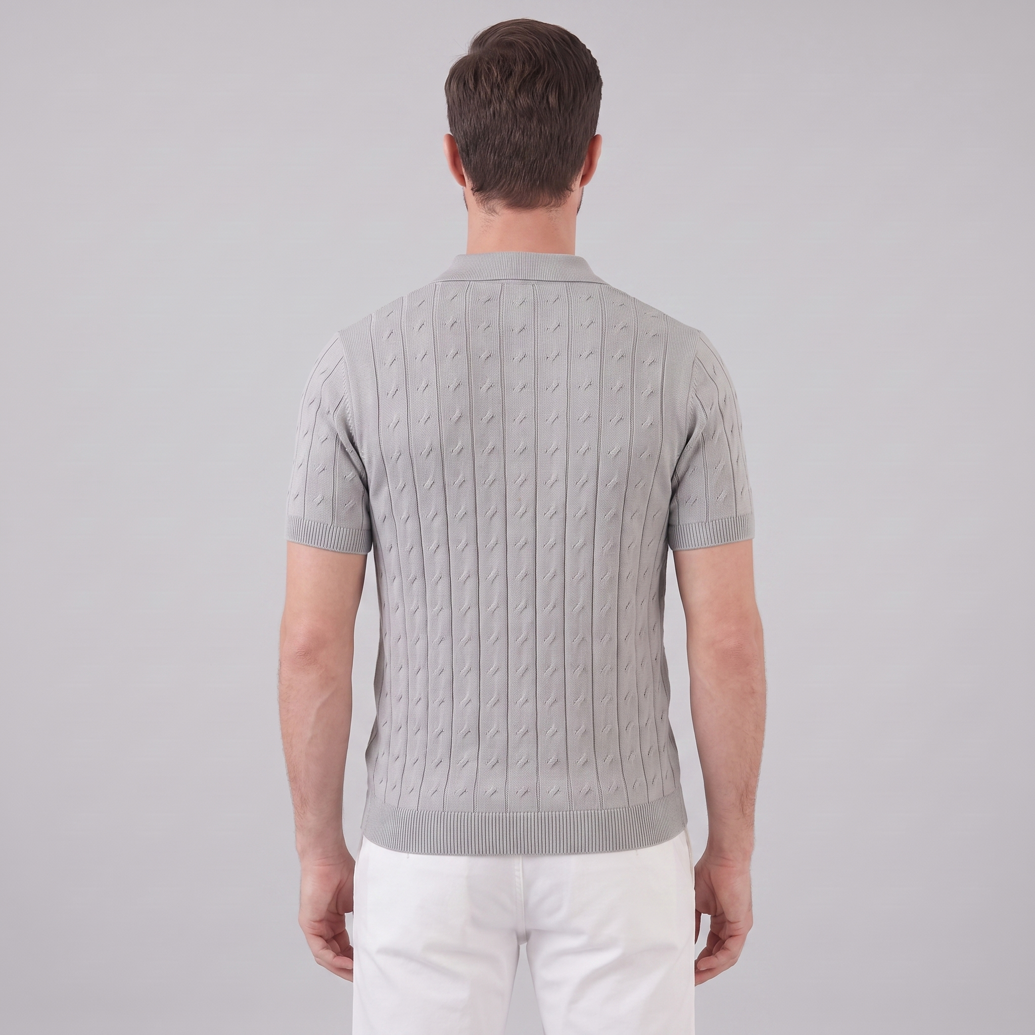 Poloshirt Heren Textured Knit Casual Zomer