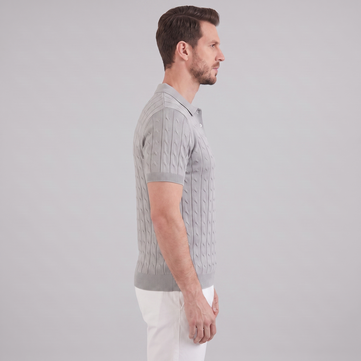 Poloshirt Heren Textured Knit Casual Zomer