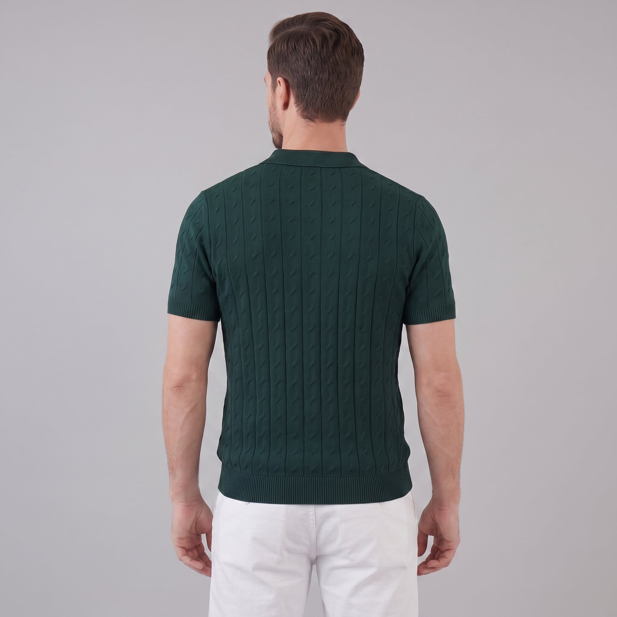 Poloshirt Heren Textured Knit Casual Zomer