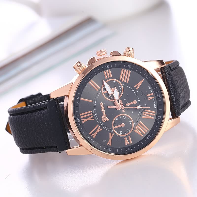 Elegante roségouden horloge met een subtiele parel