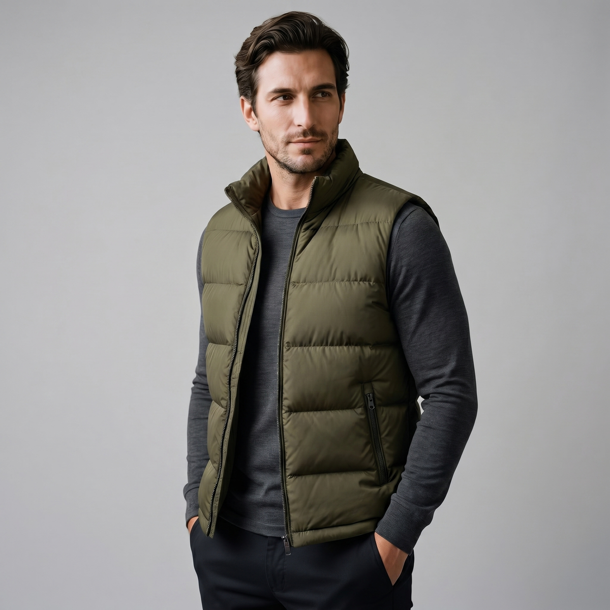 Quilted Padded Gilet Heren Winter Casual