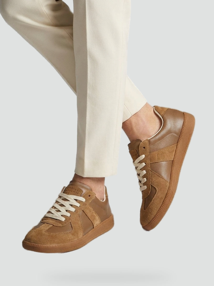 Retro Sneakers voor Heren met Suède en Leer voor een unieke stijl