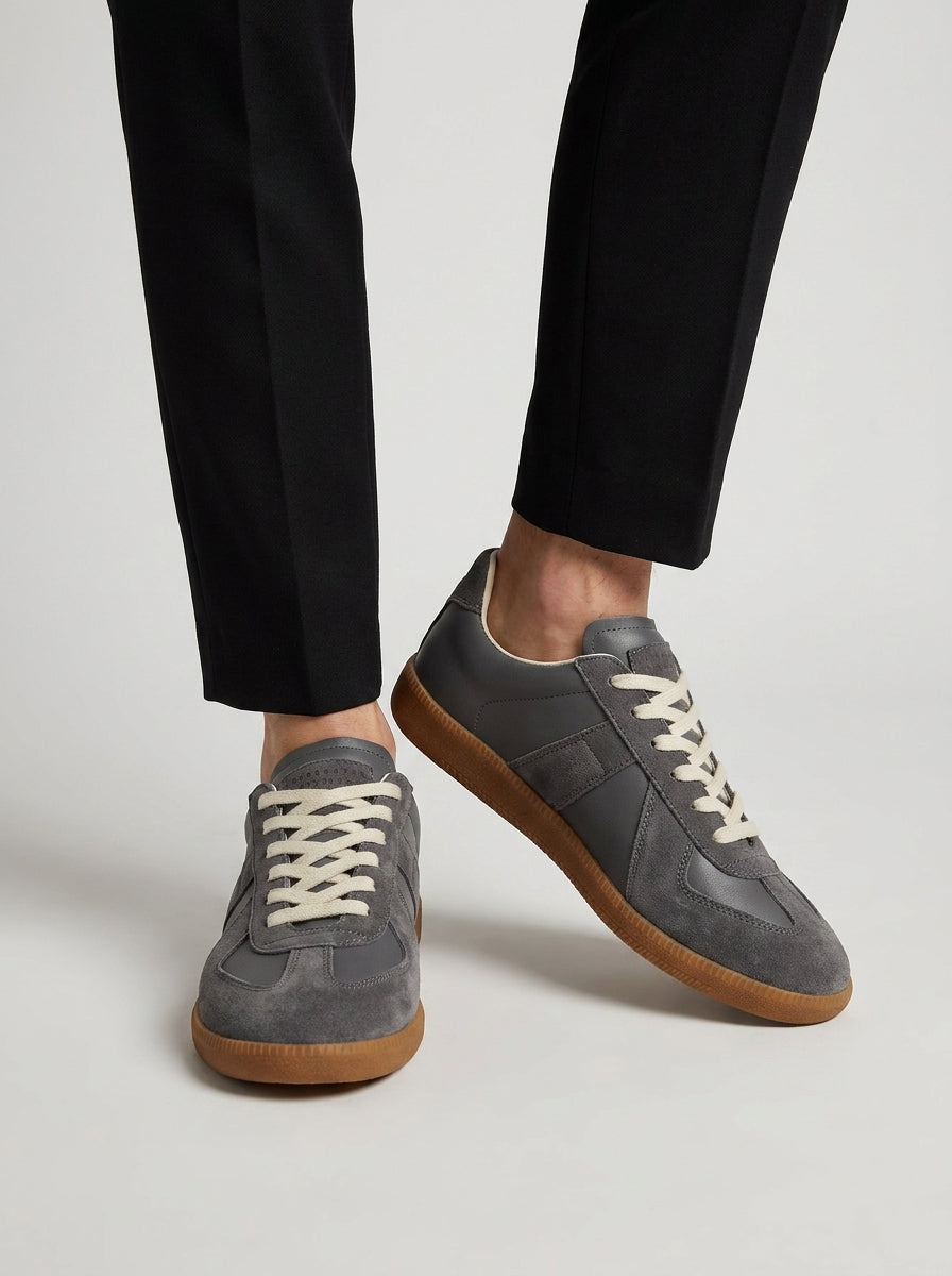 Retro Sneakers voor Heren met Suède en Leer voor een unieke stijl