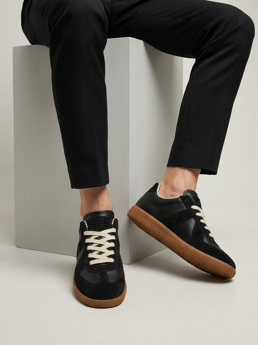 Retro Sneakers voor Heren met Suède en Leer voor een unieke stijl