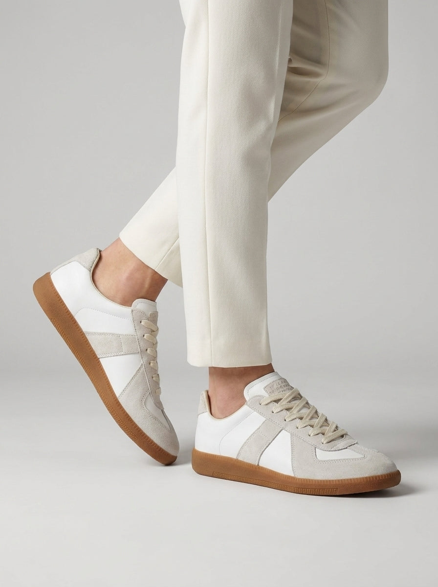 Retro Sneakers voor Heren met Suède en Leer voor een unieke stijl