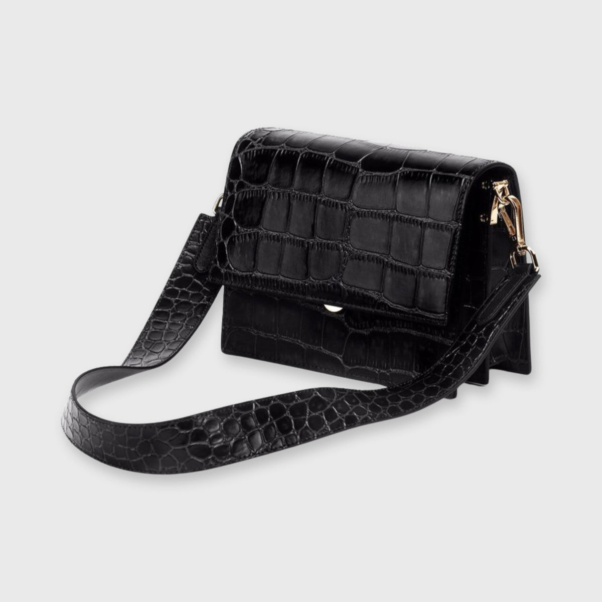 Schoudertas Dames Krokodillenprint Compact Elegant