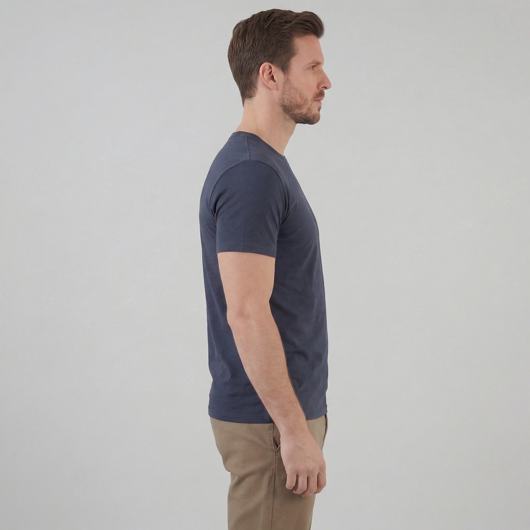 Slim Fit T-Shirt Heren Casual