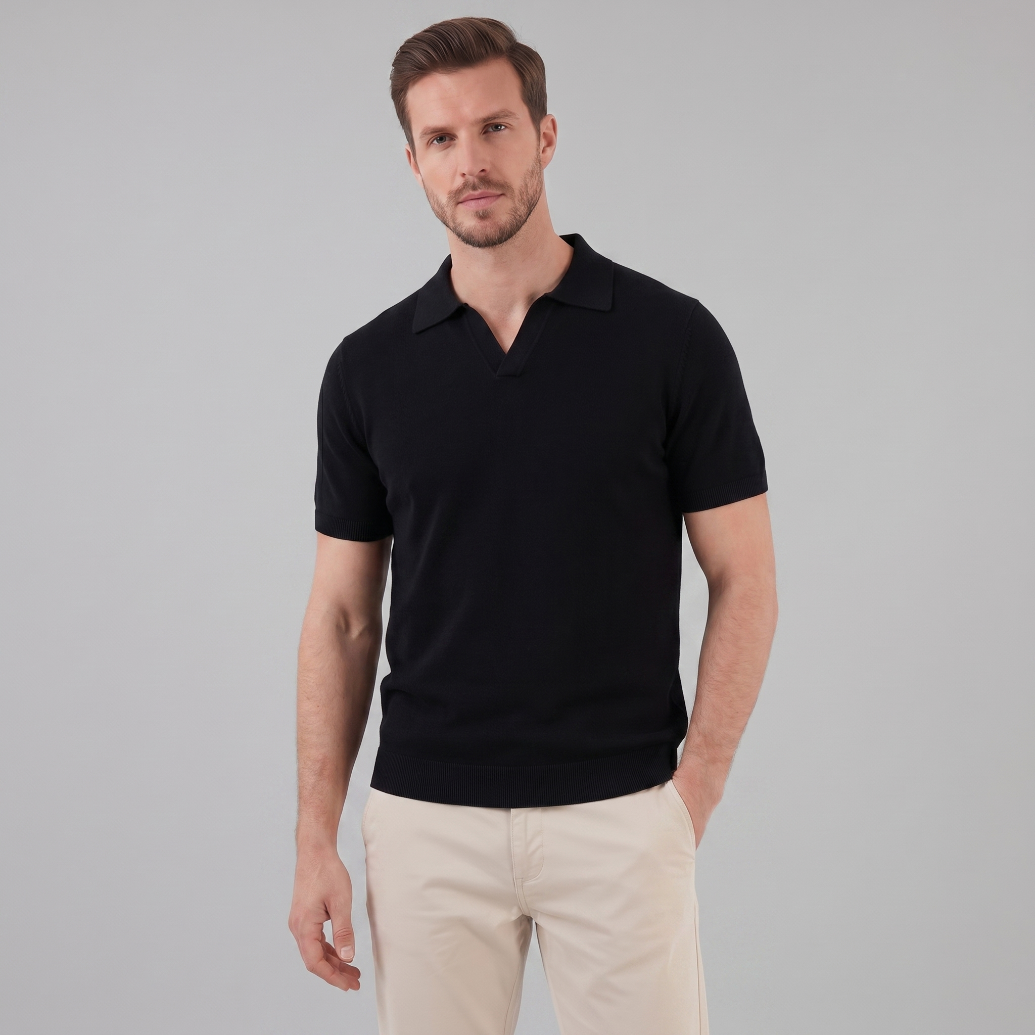 Smart Casual Heren Polo V-Hals Zomer Lightweight