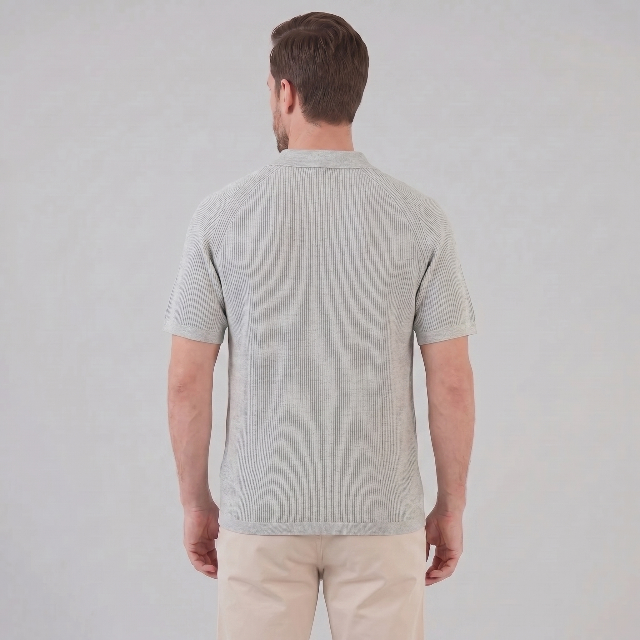 Smart Casual Polo Shirt Heren Lange Mouwen Button