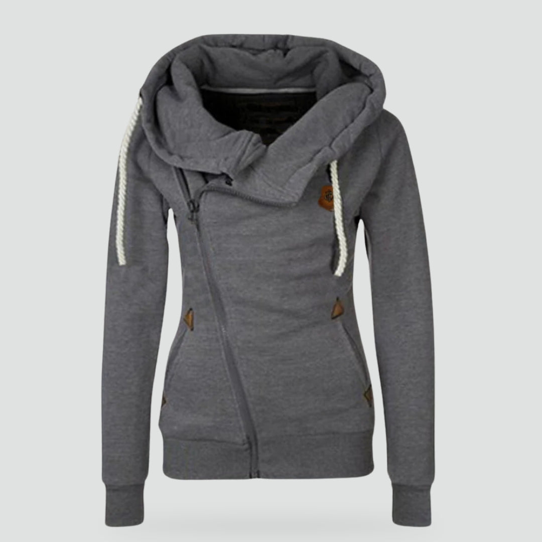 Sportief Vest voor Dames met Asymmetrische Capuchon