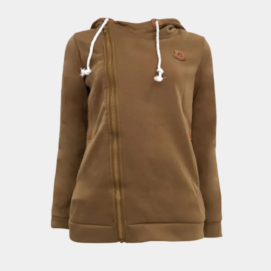 Sportief Vest voor Dames met Asymmetrische Capuchon