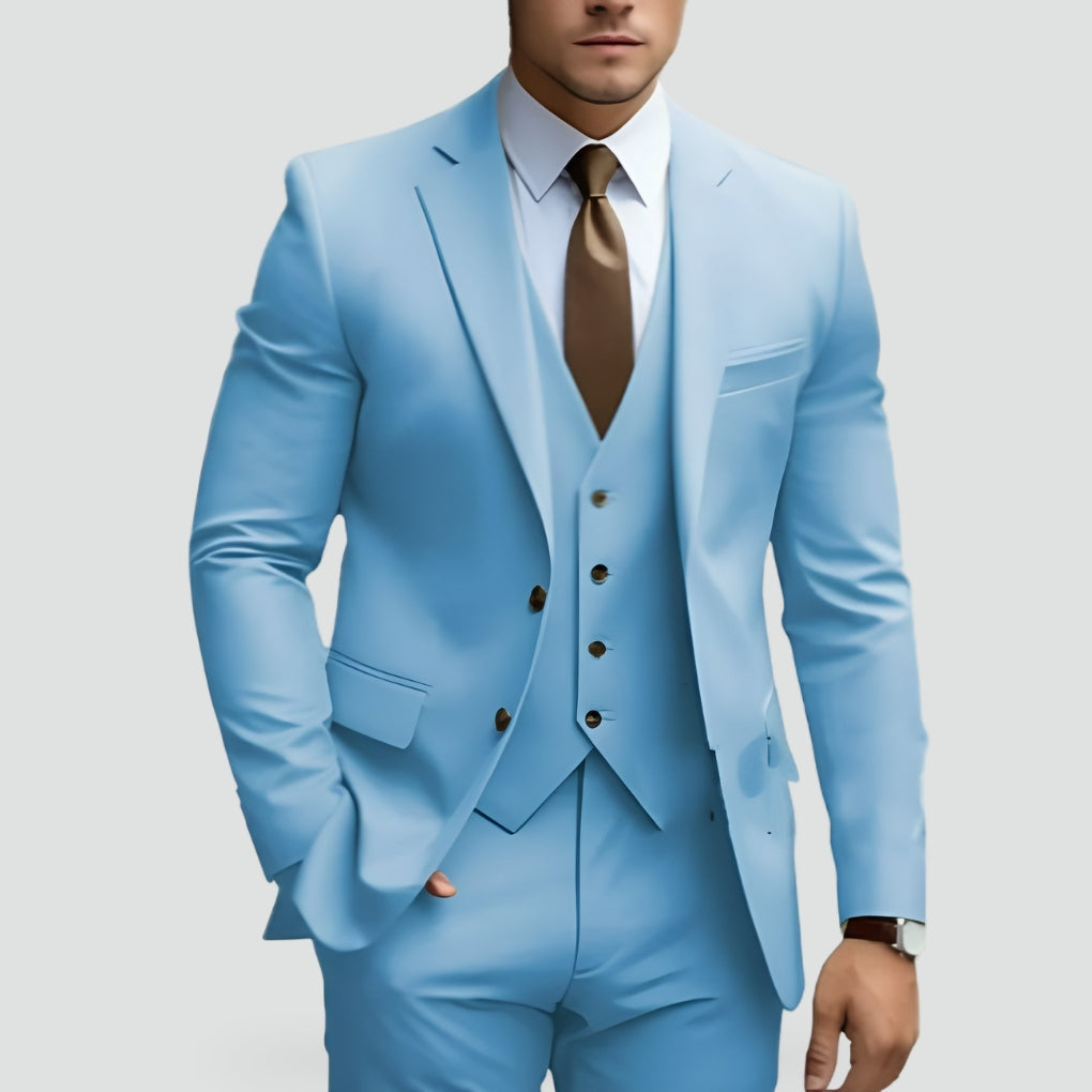 Stijlvol Drie Delig Pak voor Heren met Slim Fit en Elegante Pasvorm