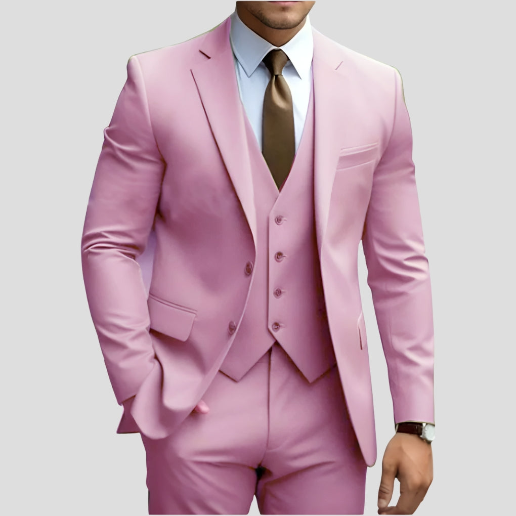 Stijlvol Drie Delig Pak voor Heren met Slim Fit en Elegante Pasvorm