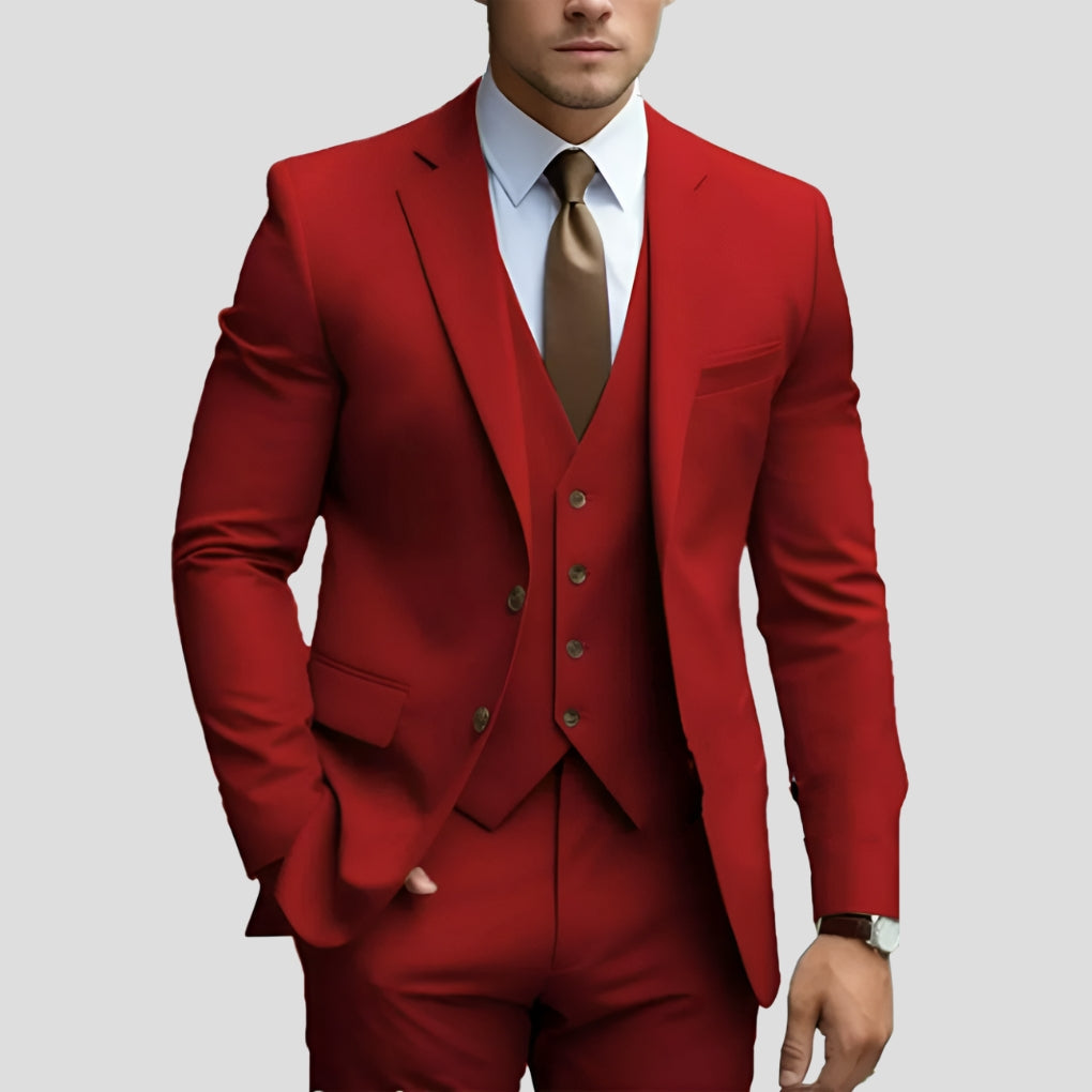 Stijlvol Drie Delig Pak voor Heren met Slim Fit en Elegante Pasvorm