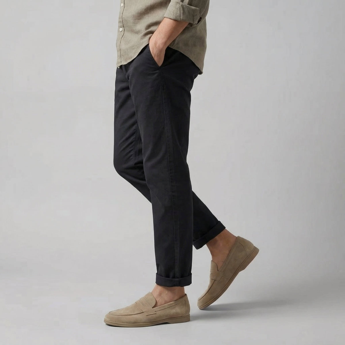 Suede Penny Loafers Heren Casual Formeel