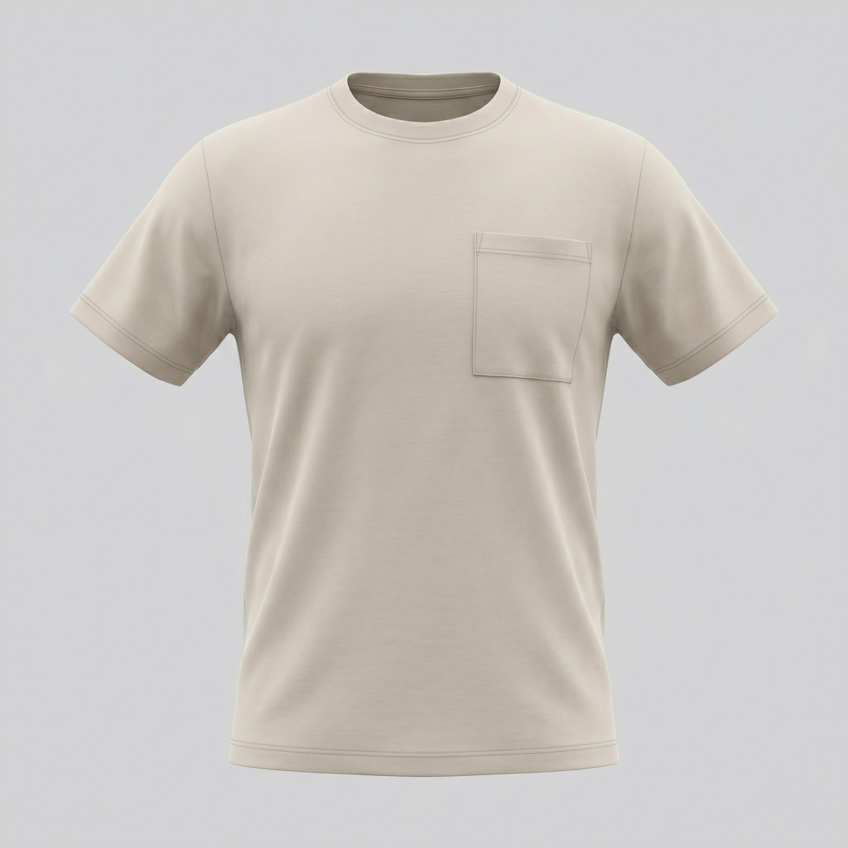 T-Shirt Heren Relaxed Fit Borststak Casual