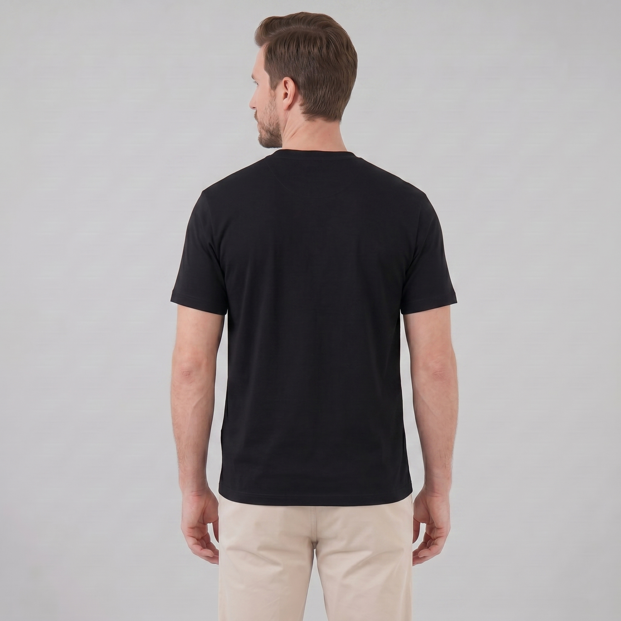 T-Shirt Heren Relaxed Fit Borststak Casual