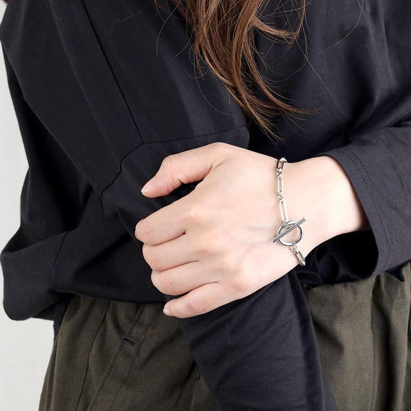 Elegante T-Bar armband in wit goud